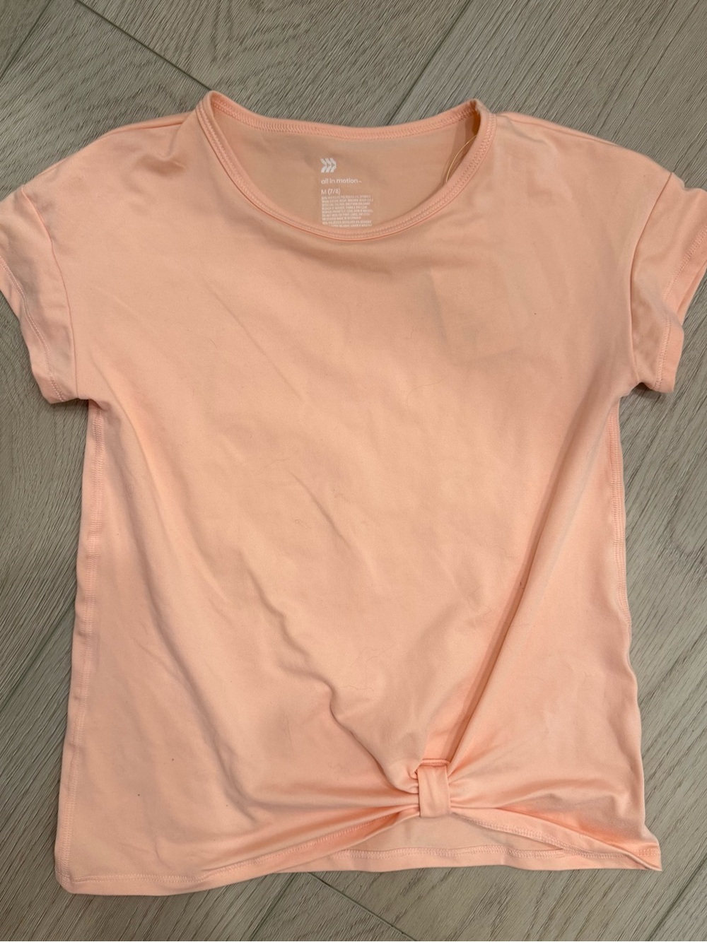 all in motion Peach Short-Sleeve Knot-Hem Tee